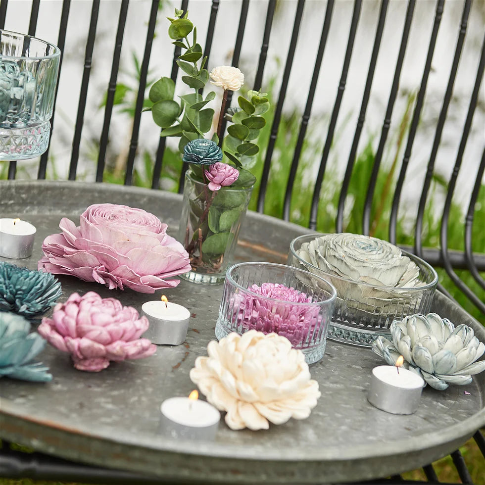 Blomsterhoveder Evighedsblomster Støvet lyseblå el. Lilla
