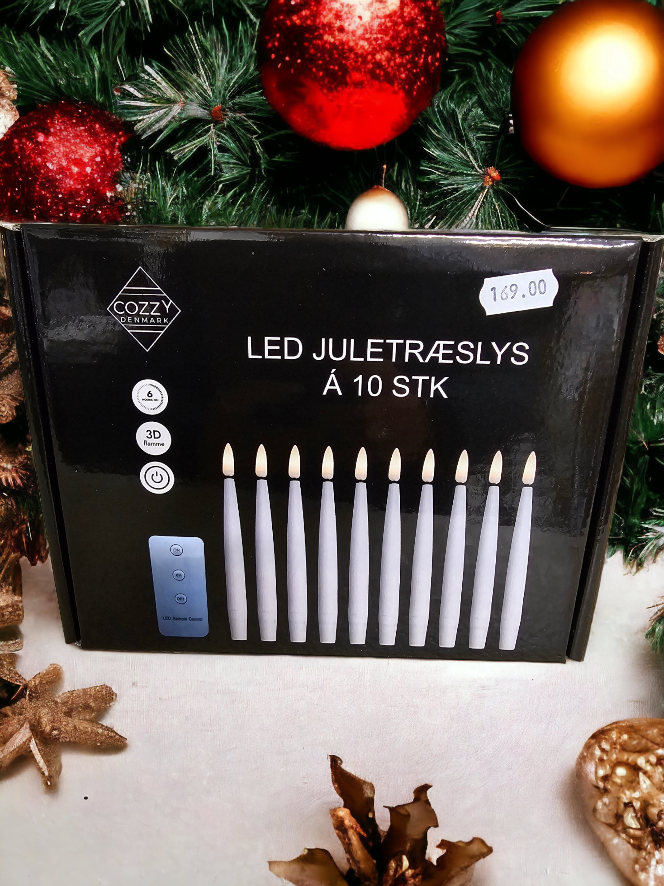 LED juletræslys 10 stk. Incl. Fjernbetjening