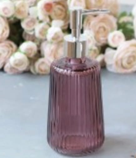 Sæbedispenser - glas - lyng, fra Chic Antique.