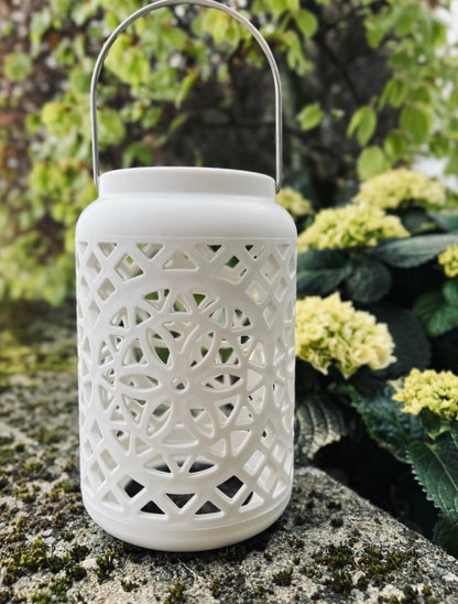 Lanterne Med Solceller WHITE BOHEME